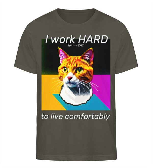 YJIQTLTS_STTU758-7151 I Work Hard for my CAT to Live Comfortably - Men Organic Shirt-7151