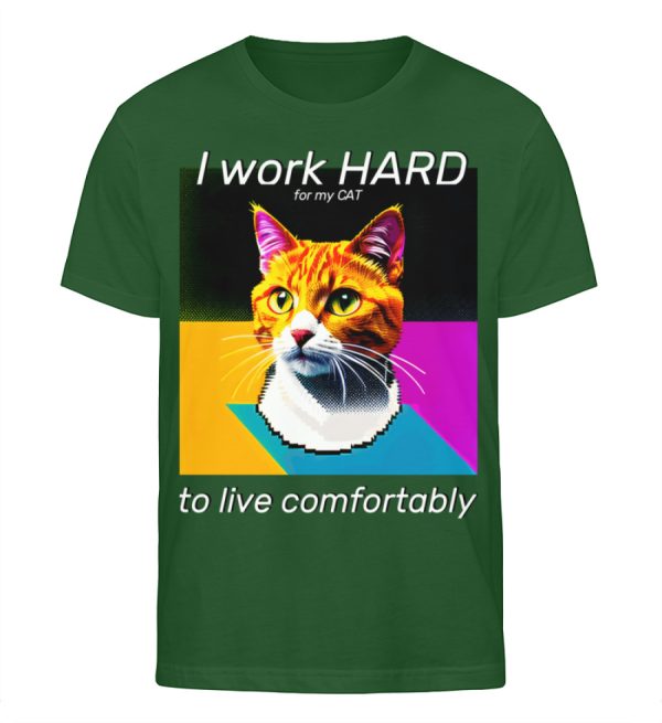 YJIQTLTS_STTU758-833 I Work Hard for my CAT to Live Comfortably - Men Organic Shirt-833