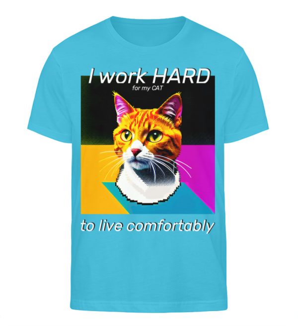 YJIQTLTS_STTU758-2462 I Work Hard for my CAT to Live Comfortably - Men Organic Shirt-2462