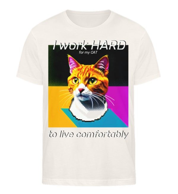 YJIQTLTS_STTU758-6881 I Work Hard for my CAT to Live Comfortably - Men Organic Shirt-6881