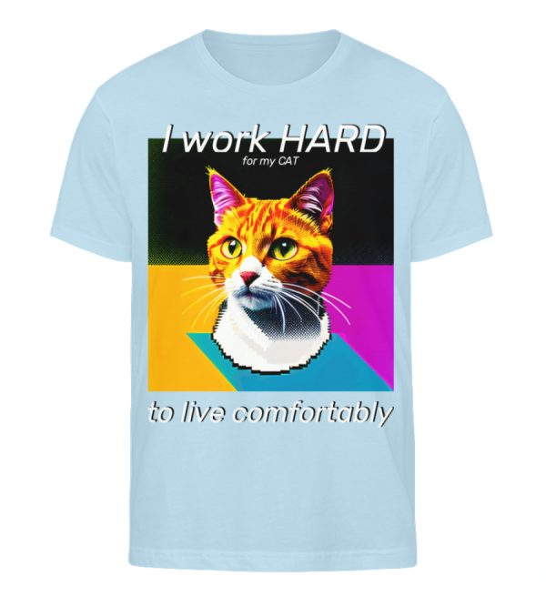 YJIQTLTS_STTU758-6888 I Work Hard for my CAT to Live Comfortably - Men Organic Shirt-6888