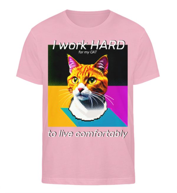 YJIQTLTS_STTU758-6903 I Work Hard for my CAT to Live Comfortably - Men Organic Shirt-6903