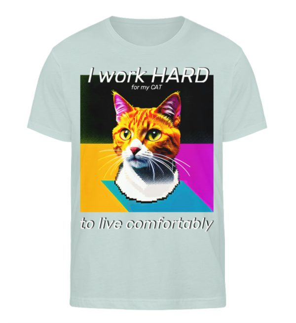 YJIQTLTS_STTU758-7113 I Work Hard for my CAT to Live Comfortably - Men Organic Shirt-7113